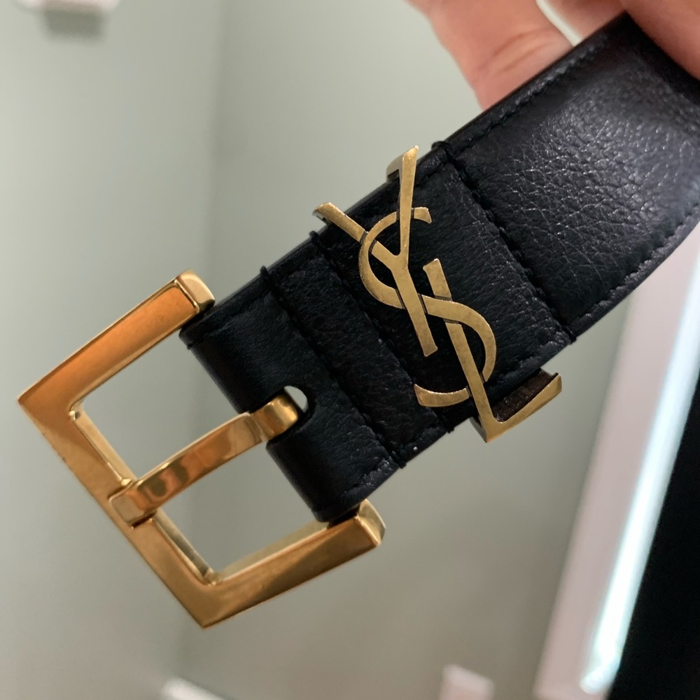 YSL Gold and Black Belt